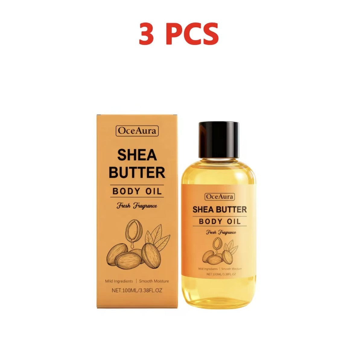 Huile de Massage au Beurre de Karité 100% Naturel