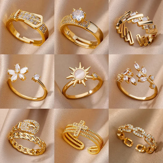 Bague Élégance Dorée – Éclat Intemporel
