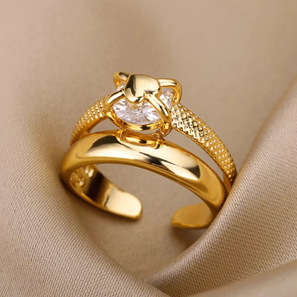 Bague Élégance Dorée – Éclat Intemporel