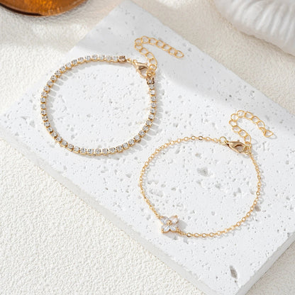 Lot de 2 bracelets zircon – Élégance minimaliste