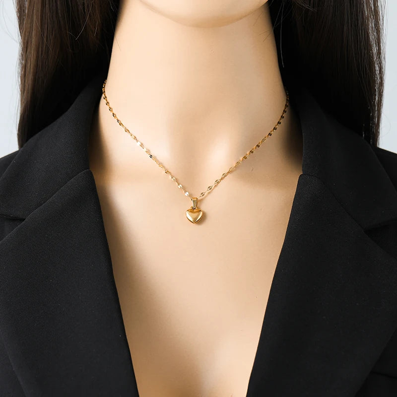 Parure de Bijoux "Cœur Sacré" – Acier Inoxydable