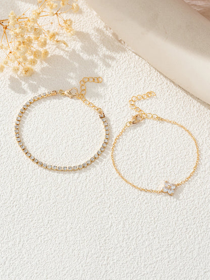 Lot de 2 bracelets zircon – Élégance minimaliste