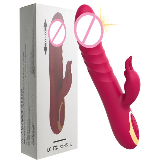 Vibromasseur Rabbit à Poussée – Stimulation G-Spot & Clitoridienne