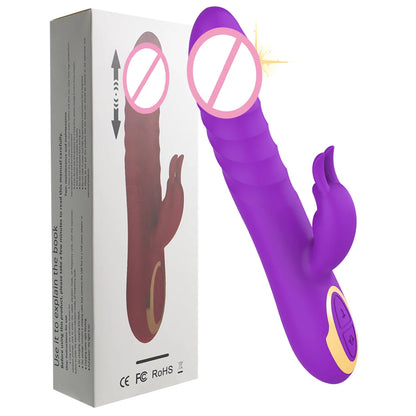 Vibromasseur Rabbit à Poussée – Stimulation G-Spot & Clitoridienne