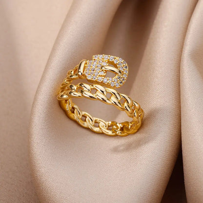 Bague Élégance Dorée – Éclat Intemporel