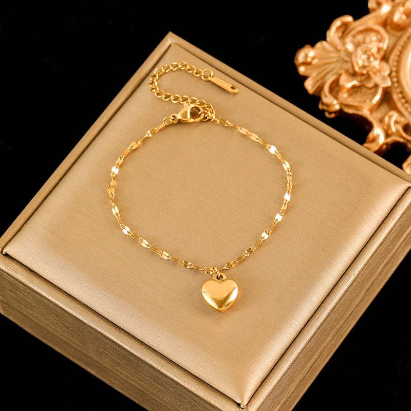 Parure de Bijoux "Cœur Sacré" – Acier Inoxydable