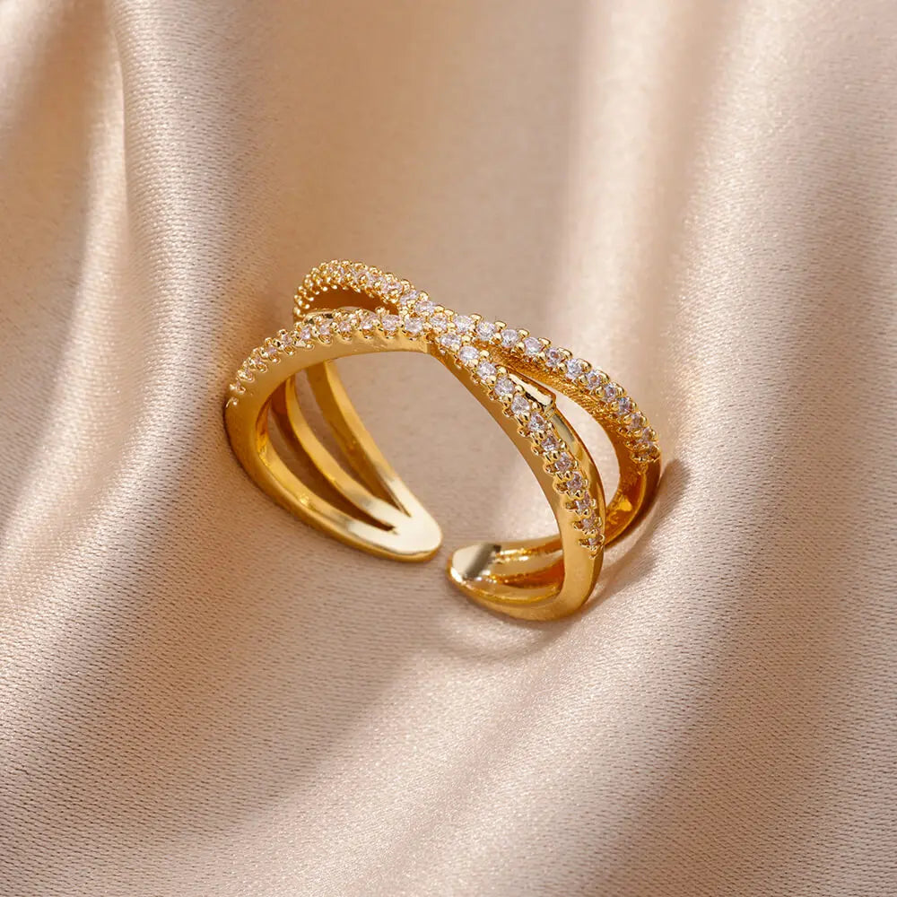 Bague Élégance Dorée – Éclat Intemporel